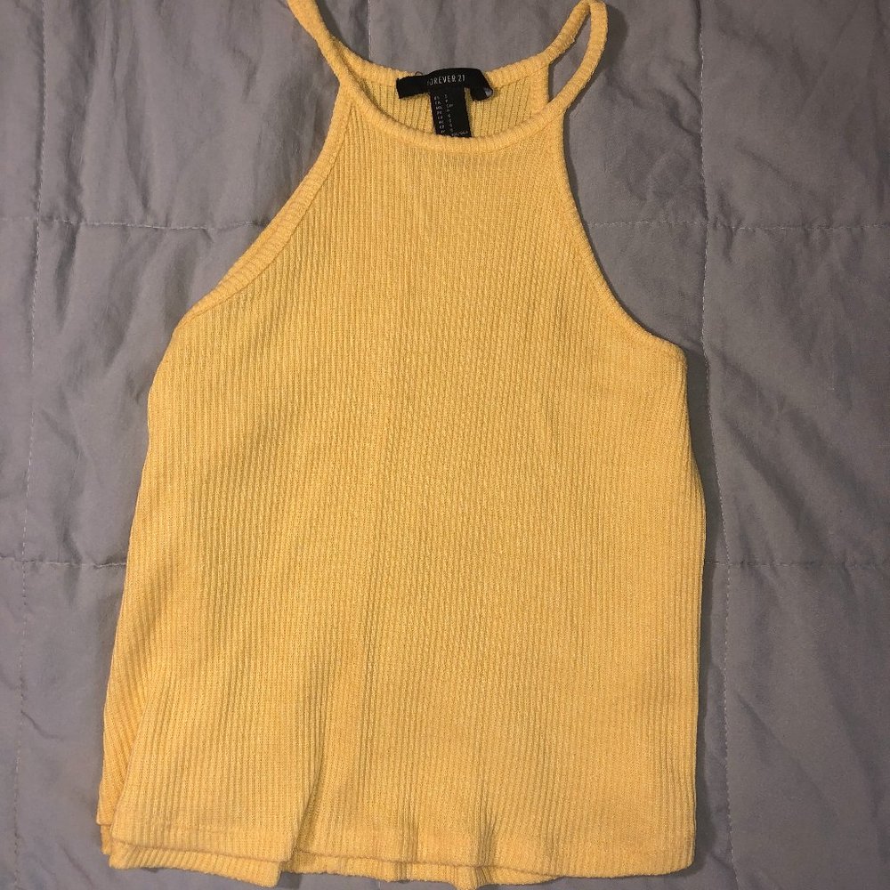 F21 Yellow Tank Top